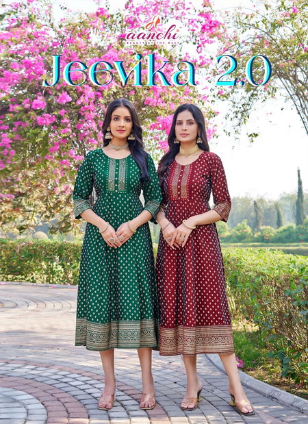Jeevika 2.0 By Aanchi Rangeela Silk Ladies Kurti Wholesale Market In Surat
